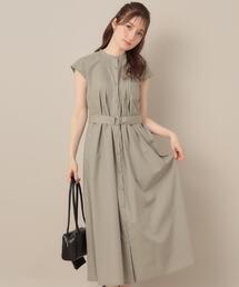 couture brooch | 【Aライン・細見え】フロントタックシャツワンピース(ワンピース)