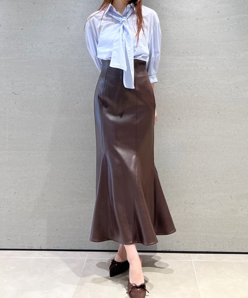 SNIDEL(スナイデル)の「ハイウエストマーメイドスカート(スカート・レディース・チェック/ブラウン/グレー/ブラック・0/1)」の13枚目の写真