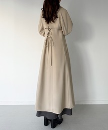 値下げ❗️ ロングコート トレンチコート ベージュ DRESS+ トレンチコート コート ロングコート ケープ 膝下丈 2way