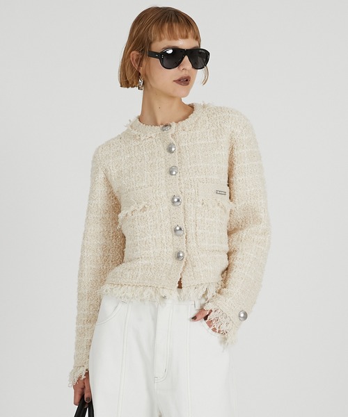 完売品 PRANK PROJECT Tweed Knit Cardigan ツイードニットカーディガン / Tweed Knit Cardigan（カーディガン