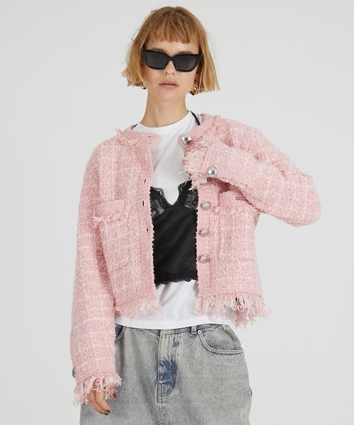 ツイードニットカーディガン / Tweed Knit Cardigan（カーディガン