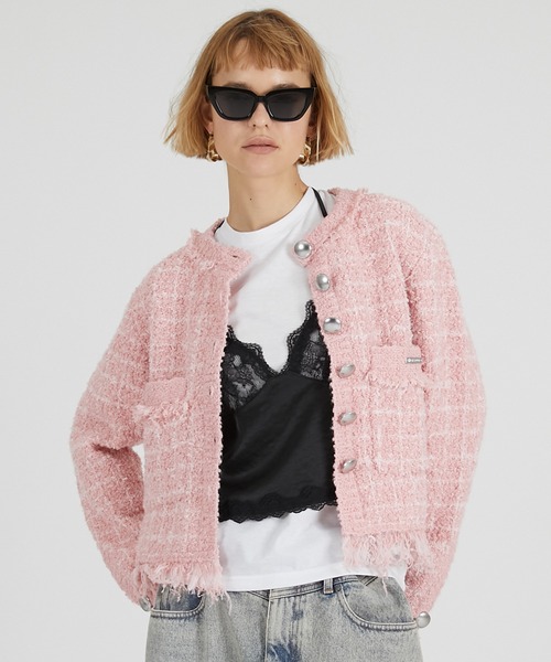 ツイードニットカーディガン / Tweed Knit Cardigan（カーディガン