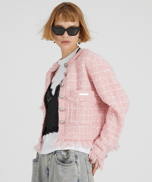 ツイードニットカーディガン / Tweed Knit Cardigan（カーディガン