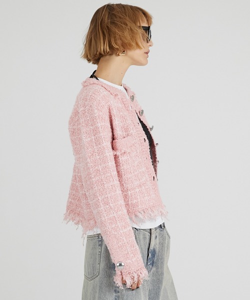 ツイードニットカーディガン / Tweed Knit Cardigan（カーディガン