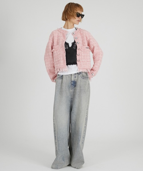 ツイードニットカーディガン / Tweed Knit Cardigan（カーディガン