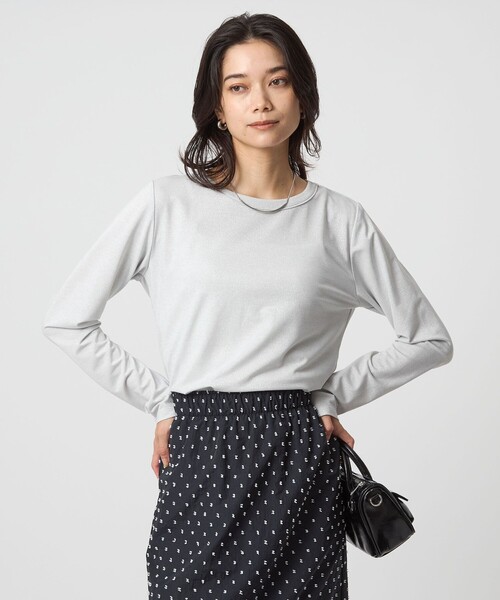 セール】テンジク ラメ ロングスリーブ カットソー（Tシャツ