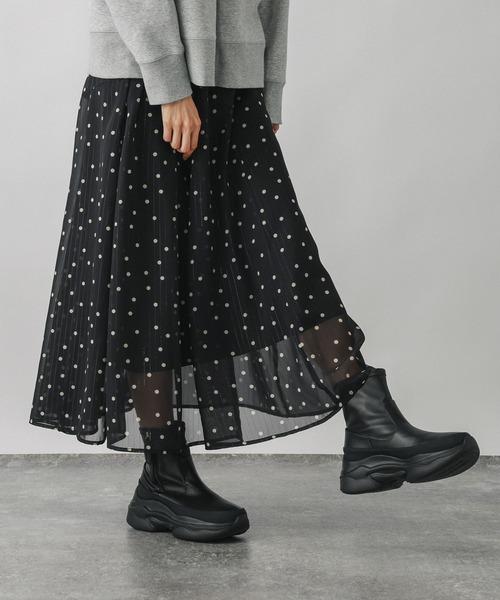 GLOBAL WORK（グローバルワーク）の「エアリーリラックスフレアスカート/575243（スカート・レディース・ブルー系その他/チェック/ブラック系その他/グレー系その他・REGULAR/SHORT）」の22枚目の写真