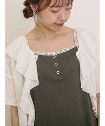 Samansa Mos2（サマンサ モスモス）の「裾レイヤード風レースキャミ（キャミソール）」