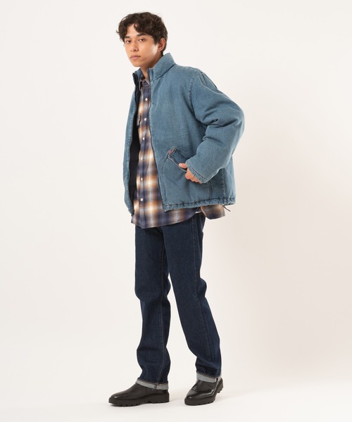 Levi's（リーバイス）の「Levi's/リーバイス BRIGGS ショートパファージャケット インディゴブルー（ダウンジャケット/コート・メンズ・ダークインディゴブルー・S/M/L/XL）」の6枚目の写真