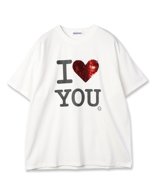 DISCOVERED(ディスカバード)の「I LOVE&HATE SEQUINS DAMAGE TEE(Tシャツ/カットソー・メンズ・ホワイト/ブラック・3/1)」の10枚目の写真