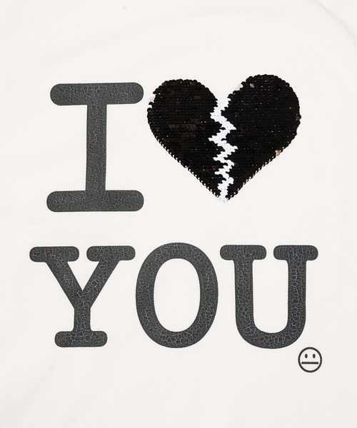 DISCOVERED(ディスカバード)の「I LOVE&HATE SEQUINS DAMAGE TEE(Tシャツ/カットソー・メンズ・ホワイト/ブラック・3/1)」の12枚目の写真