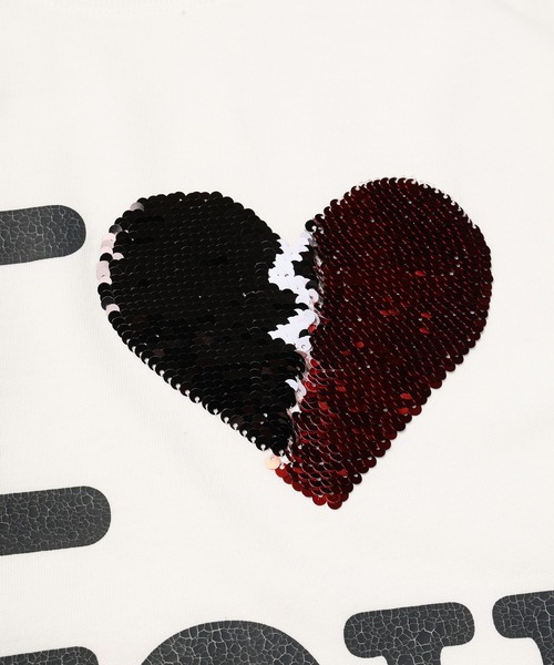 DISCOVERED(ディスカバード)の「I LOVE&HATE SEQUINS DAMAGE TEE(Tシャツ/カットソー・メンズ・ホワイト/ブラック・3/1)」の13枚目の写真