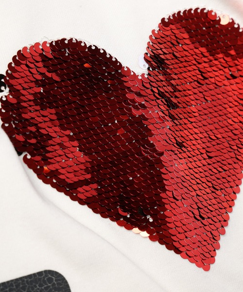DISCOVERED(ディスカバード)の「I LOVE&HATE SEQUINS DAMAGE TEE(Tシャツ/カットソー・メンズ・ホワイト/ブラック・3/1)」の14枚目の写真