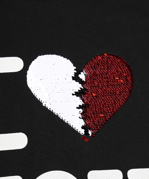 DISCOVERED(ディスカバード)の「I LOVE&HATE SEQUINS DAMAGE TEE(Tシャツ/カットソー・メンズ・ホワイト/ブラック・3/1)」の19枚目の写真