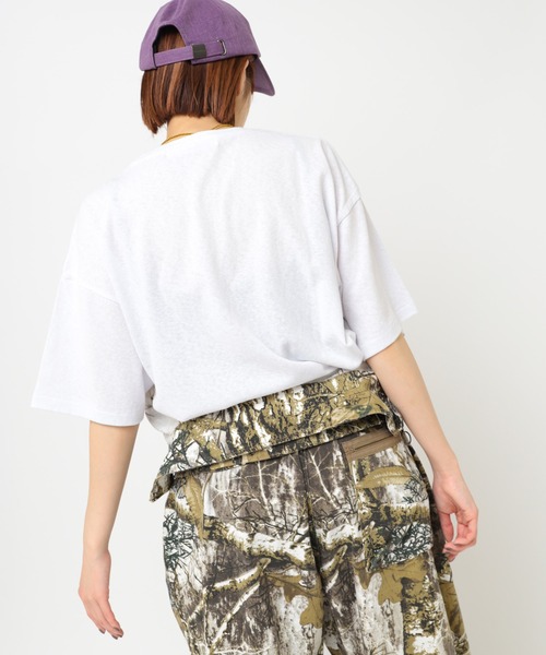 RNA(アールエヌエー)の「M2514 BIG EYE BIG T(Tシャツ/カットソー・レディース・杢グレー/ホワイト・MEDIUM)」の4枚目の写真