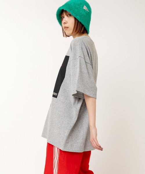 RNA(アールエヌエー)の「M2514 BIG EYE BIG T(Tシャツ/カットソー・レディース・杢グレー/ホワイト・MEDIUM)」の5枚目の写真