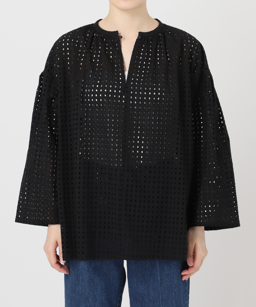 B.C STOCK（ベーセーストック）の「手洗い可 / カットワークブラウス（シャツ/ブラウス・レディース・ブラック/ブラウン・FREE）」の18枚目の写真