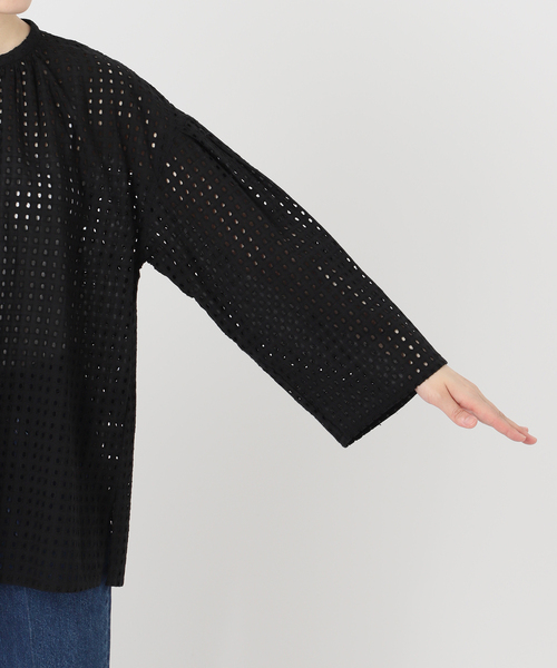 B.C STOCK（ベーセーストック）の「手洗い可 / カットワークブラウス（シャツ/ブラウス・レディース・ブラック/ブラウン・FREE）」の22枚目の写真