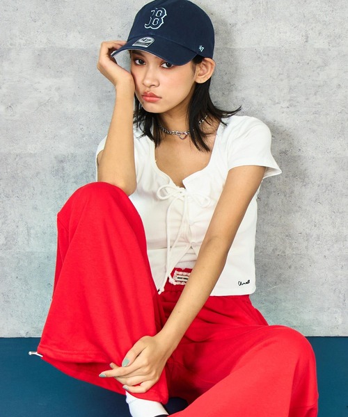 ANAP(アナップ)の「メロウリボンカーディガン レイヤード風トップス(Tシャツ/カットソー・レディース・ブラック/ホワイト/レッド・FREE)」の2枚目の写真