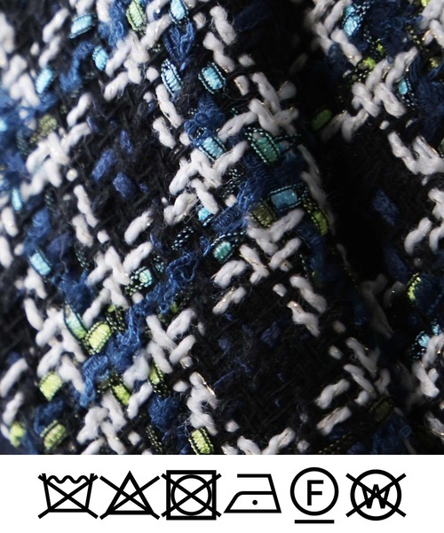 PICCIN PERLA（ピッチンペルラ）の「ツイードライダースジャケット（ライダースジャケット・レディース・レッド系その他/ブルー系その他・M）」の22枚目の写真