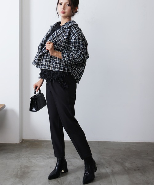 PICCIN PERLA（ピッチンペルラ）の「ツイードライダースジャケット（ライダースジャケット・レディース・レッド系その他/ブルー系その他・M）」の9枚目の写真