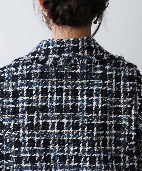 PICCIN PERLA（ピッチンペルラ）の「ツイードライダースジャケット（ライダースジャケット・レディース・レッド系その他/ブルー系その他・M）」の19枚目の写真