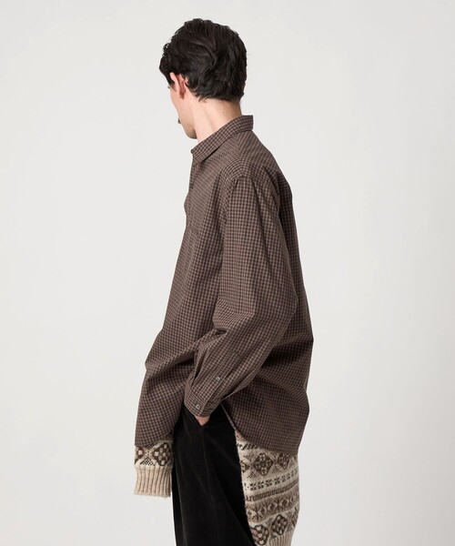 Steven Alan(スティーブンアラン)の「<Steven Alan> ポプリン グラフチェック レギュラーカラー シャツ LOOSE(シャツ/ブラウス・メンズ・ダークブラウン/ロイヤルブルー・S/M/L/XL)」の9枚目の写真