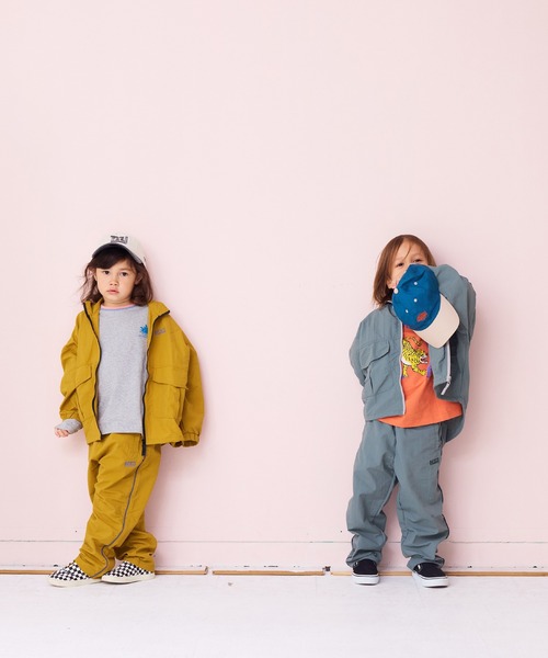 Life Support Products(ライフサポートプロダクツ)の「ナイロンビッグポケットジャケット/セットアップ可能(ナイロンジャケット・キッズ・オレンジ/マスタード/ネイビー/ブラック/カーキ/グレー・80/90/95/100/110/120/130/140/150)」の9枚目の写真