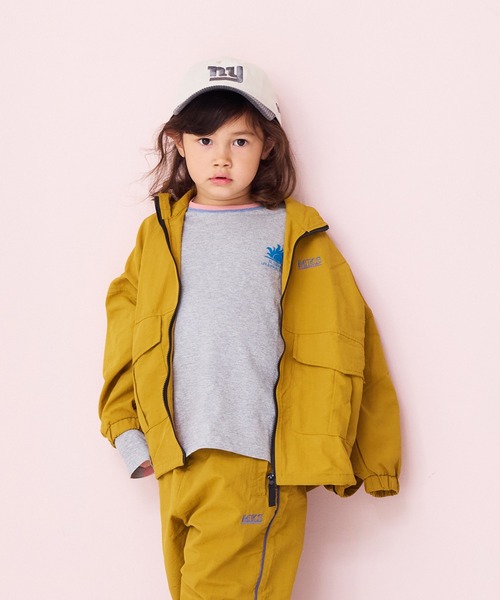 Life Support Products(ライフサポートプロダクツ)の「ナイロンビッグポケットジャケット/セットアップ可能(ナイロンジャケット・キッズ・オレンジ/マスタード/ネイビー/ブラック/カーキ/グレー・80/90/95/100/110/120/130/140/150)」の15枚目の写真