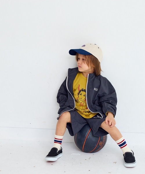 Life Support Products(ライフサポートプロダクツ)の「ナイロンビッグポケットジャケット/セットアップ可能(ナイロンジャケット・キッズ・オレンジ/マスタード/ネイビー/ブラック/カーキ/グレー・80/90/95/100/110/120/130/140/150)」の22枚目の写真