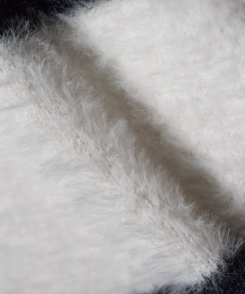 ERAR(エラー)の「【ERAR】ジップアームハイダメージハイギミックボーダーニット(ニット/セーター・メンズ・レッド系/ホワイト系/ブラック系/パープル系・M/S/XL/L)」の7枚目の写真