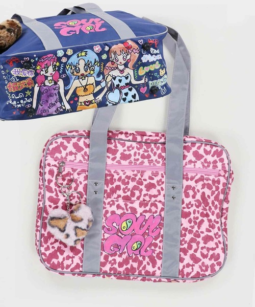 SPINNS(スピンズ)の「『SOUL PUSSSY CAT』キーホルダー付きスクールバッグ(ショルダーバッグ・レディース・ブルー/ピンク系その他・ONESIZE)」の12枚目の写真