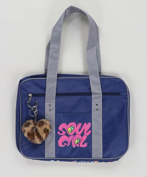SPINNS(スピンズ)の「『SOUL PUSSSY CAT』キーホルダー付きスクールバッグ(ショルダーバッグ・レディース・ブルー/ピンク系その他・ONESIZE)」の17枚目の写真