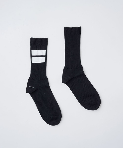 YUQRI(ユクリ)の「【YUQRI】Paint Line(ソックス/靴下・メンズ・ホワイト系その他2/ホワイト系その他3/ホワイト/ブラック・L/M/S)」の5枚目の写真