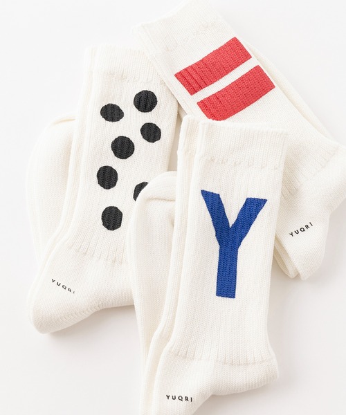 YUQRI(ユクリ)の「【YUQRI】Paint Line(ソックス/靴下・メンズ・ホワイト系その他2/ホワイト系その他3/ホワイト/ブラック・L/M/S)」の17枚目の写真