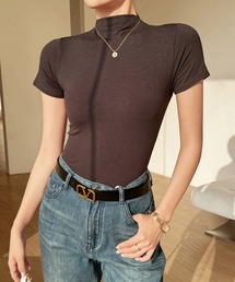 モックネックTシャツ