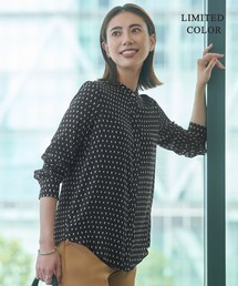 ICB（アイシービー）の「BackSatinAmunzen バンドカラーブラウス（シャツ/ブラウス）」