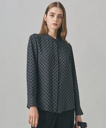 ICB（アイシービー）の「BackSatinAmunzen バンドカラーブラウス（シャツ/ブラウス）」