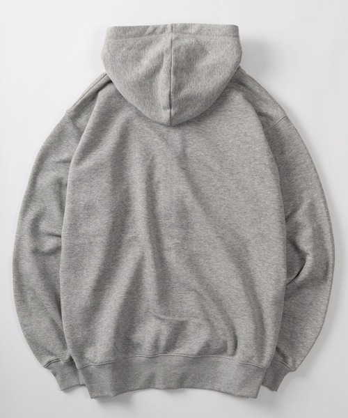 DISCUS（ディスカス）の「【71】【DISCUS/ディスカス】USAコットンブレンド  オーバルワッペンワンポイント刺繍＆ピスネームタグデザイン 裏毛ジップパーカー（パーカー・メンズ・ネイビー/ブラック/グレー/アッシュグレー・M/L/XL）」の6枚目の写真