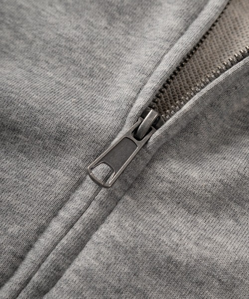 DISCUS（ディスカス）の「【71】【DISCUS/ディスカス】USAコットンブレンド  オーバルワッペンワンポイント刺繍＆ピスネームタグデザイン 裏毛ジップパーカー（パーカー・メンズ・ネイビー/ブラック/グレー/アッシュグレー・M/L/XL）」の8枚目の写真