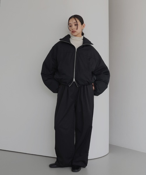 hellam（へラム）の「パディングショートダウンジャケット（ダウンジャケット/コート・レディース・カーキ/ブラック/アイボリー/ネイビー/ベージュ/チャコール/キャメル/ブラウン/ブラック系その他/ホワイト系その他/ベージュ系その他・FREE）」の13枚目の写真