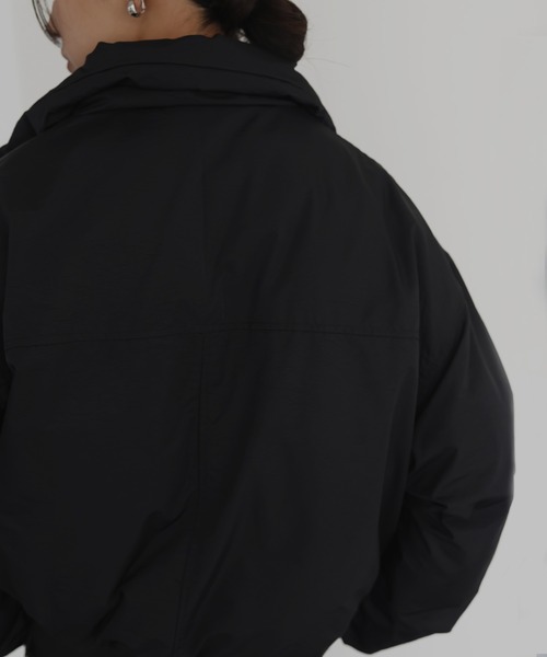 hellam（へラム）の「パディングショートダウンジャケット（ダウンジャケット/コート・レディース・カーキ/ブラック/アイボリー/ネイビー/ベージュ/チャコール/キャメル/ブラウン/ブラック系その他/ホワイト系その他/ベージュ系その他・FREE）」の15枚目の写真