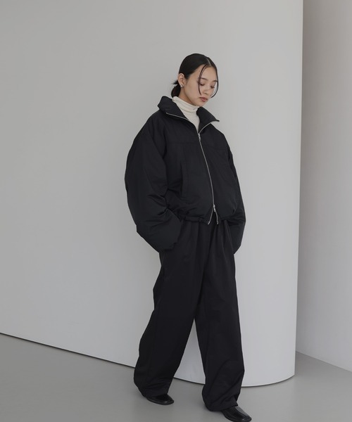 hellam（へラム）の「パディングショートダウンジャケット（ダウンジャケット/コート・レディース・カーキ/ブラック/アイボリー/ネイビー/ベージュ/チャコール/キャメル/ブラウン/ブラック系その他/ホワイト系その他/ベージュ系その他・FREE）」の16枚目の写真