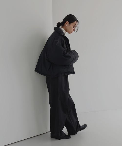 hellam（へラム）の「パディングショートダウンジャケット（ダウンジャケット/コート・レディース・カーキ/ブラック/アイボリー/ネイビー/ベージュ/チャコール/キャメル/ブラウン/ブラック系その他/ホワイト系その他/ベージュ系その他・FREE）」の21枚目の写真