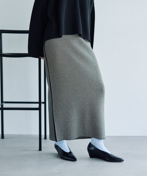 LEPSIM（レプシィム）の「12ゲージアソート柄スカート　497454（スカート・レディース・ブラウン/ブラック系その他/ブラック・FREE）」の3枚目の写真