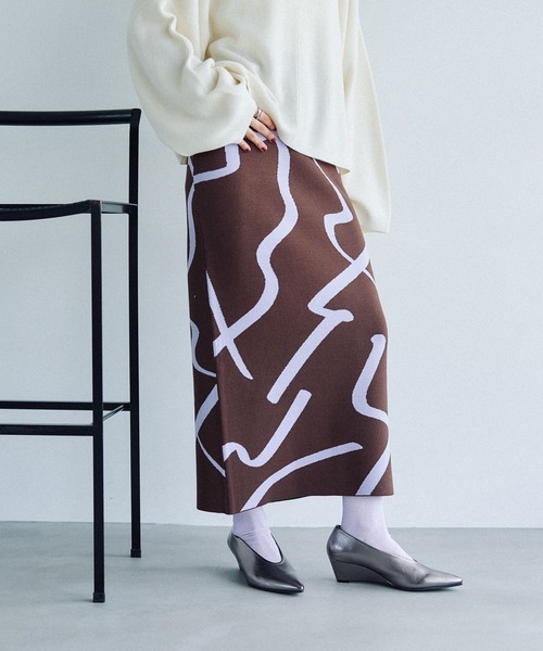 LEPSIM（レプシィム）の「12ゲージアソート柄スカート　497454（スカート・レディース・ブラウン/ブラック系その他/ブラック・FREE）」の12枚目の写真