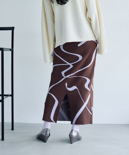 LEPSIM（レプシィム）の「12ゲージアソート柄スカート　497454（スカート・レディース・ブラウン/ブラック系その他/ブラック・FREE）」の13枚目の写真