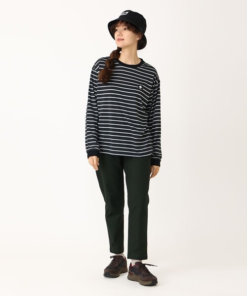 Columbia（コロンビア）の「Columbia／バルフォアリバー ロングスリーブティー（ロンT ロングTシャツ 長袖Tシャツ）ボーダー 速乾 軽量／コロンビア（Tシャツ/カットソー・レディース・ブラック/グリーン/ベージュ/パープル・L/S/XS/M/XL）」の8枚目の写真