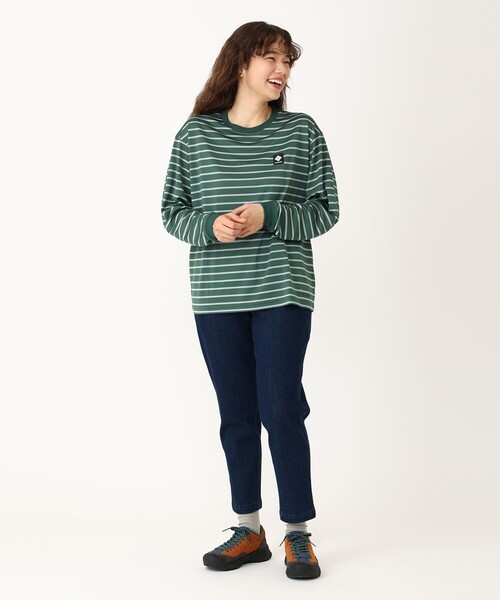 Columbia（コロンビア）の「Columbia／バルフォアリバー ロングスリーブティー（ロンT ロングTシャツ 長袖Tシャツ）ボーダー 速乾 軽量／コロンビア（Tシャツ/カットソー・レディース・ブラック/グリーン/ベージュ/パープル・L/S/XS/M/XL）」の16枚目の写真