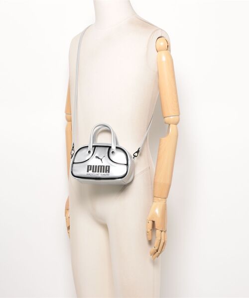 PUMA(プーマ)の「PUMA/プーマ ボストンバック 1976 メタリック マイクロ グリップバッグ 1L 092485(ボストンバッグ・メンズ・プラチナム・ONE)」の5枚目の写真